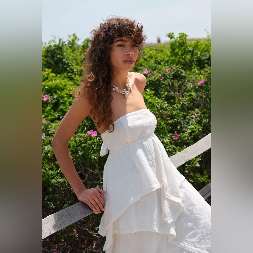 NWT Free People Seraina Maxi Dress in White - Picture 2 of 5